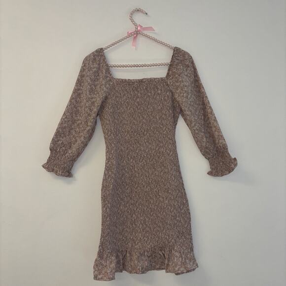 Paper Crane Floral‎ Dress Sz S Fairy Ethereal Dainty Mini NWT Milkmaid Smocked - Picture 5 of 8